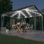 vidaXL Prieel met LED-lichtslinger 400x300 cm, Tuin en Terras, Verzenden, Nieuw