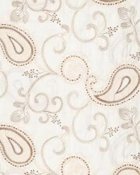 Katoen Geborduurd Paisley Wit, Nieuw, Wit
