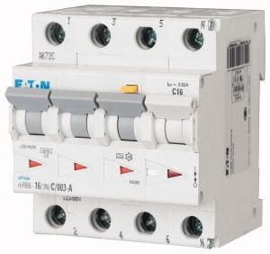 Eaton aardlekautomaat / 3-polig + nul, 100mA, C20A /, Doe-het-zelf en Verbouw, Elektra en Kabels, Ophalen of Verzenden, Nieuw