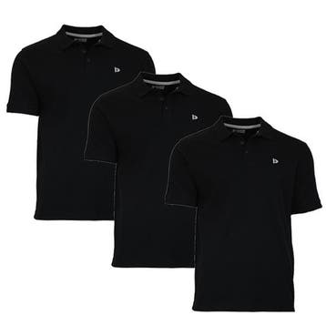Donnay Donnay Heren - 3-Pack - Polo shirt Noah - Zwart, Verzenden, Nieuw