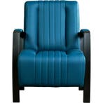 Leren fauteuil Glamour - Hermes Turquoise (blauw), Huis en Inrichting, Fauteuils, Nieuw, Ophalen of Verzenden, 50 tot 75 cm, Industrieel, Modern, Retro