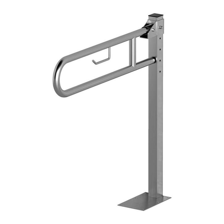 Toiletbeugel op vloerstatief 60 cm RVS, Diversen, Verpleegmiddelen, Ophalen of Verzenden