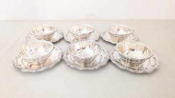 Argenteria Bossi - Tafelservies voor 6 (12) - Verzilverd, Antiek en Kunst