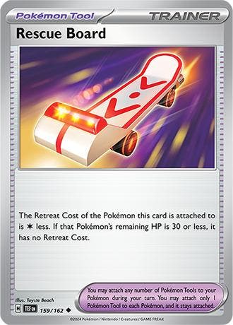 Rescue board 159/162 reverse holo Temporal forces, Ophalen of Verzenden, Nieuw, Losse kaart, Foil
