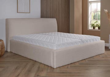 ACTIE! Bedframe Palma 160 200 Beige, Verzenden, Beige, 200 cm, Modern