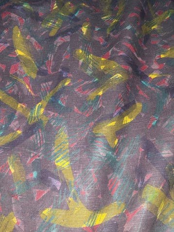 Prachtige stof in Pollock-stijl, gemaakt in Italië. -