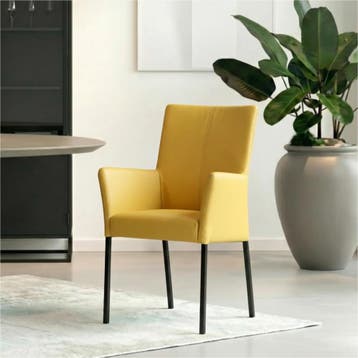 Set van 4 Leren eetkamerstoelen Comfort met armleuning -, Huis en Inrichting, Stoelen, Ophalen of Verzenden, Nieuw, Leer