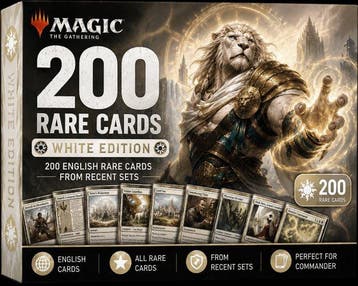 200 English Rare Cards - White Edition - NM/EX Mixed, Nieuw