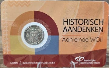 Nederland. 2025 Coincard 1/10de gulden Ned. Indie jaar 1941P, Postzegels en Munten, Munten | Nederland