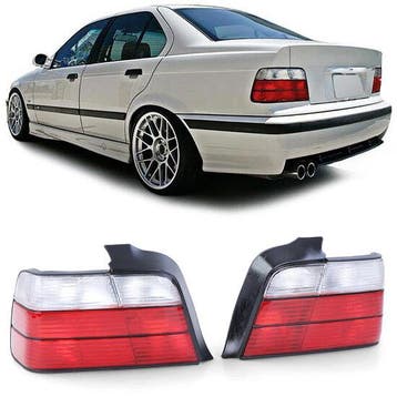 Achterlichten rood / wit passend voor BMW 3 serie E36 sedan, Verzenden, Nieuw