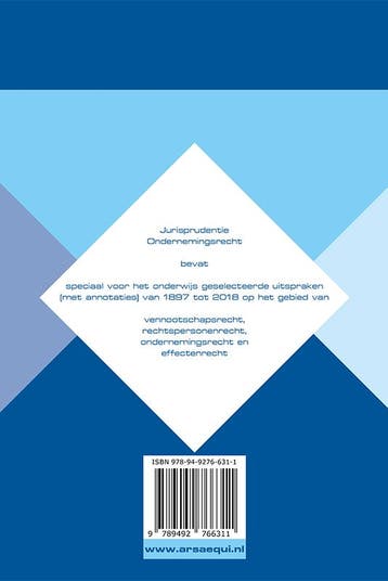 Ondernemingsrecht 1897-2018 / Ars Aequi Jurisprudentie, Boeken, Verzenden, Gelezen