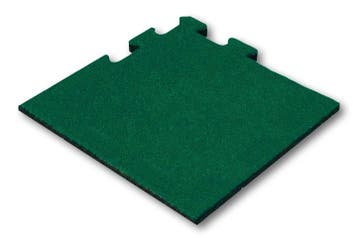 Rubber tegel 25 mm - 50 x 50 cm - Groen - Puzzelsysteem -, Verzenden, Nieuw