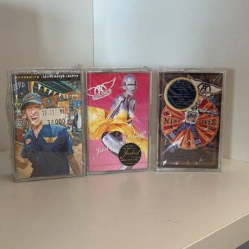 Aerosmith - 3 x sealed tapes - Just Push Play / Nine Lives /, Nieuw in verpakking