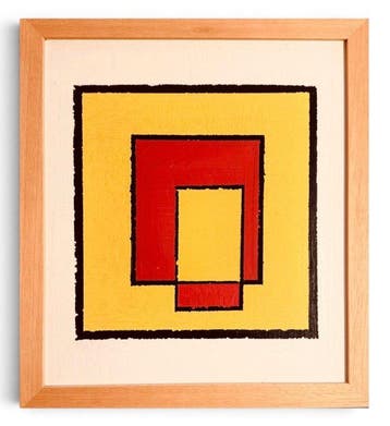 Shozo Hirai (1948-2024) - Composition néoplasticiste (jaune, Antiek en Kunst