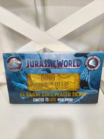 Jurassic Park - - Film rekwisiet Goudgeplateerde Limited, Nieuw