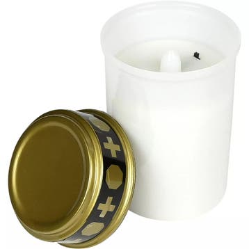 Benson Rouwlicht op batterij wit - 65x 120 mm - LED (Tuin), Ophalen of Verzenden, Nieuw