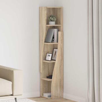 vidaXL Hoekkast 27,5x27x140cm Bewerkt hout Sonoma Eiken, Verzenden, Nieuw