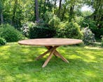 Ovale tuintafel met kruispoot -  200 cm x 100 cmTuinmeubelen, Ophalen of Verzenden, Nieuw