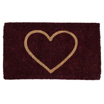 kokosmat handgeweven hart rood 75cm, Verzenden, Nieuw