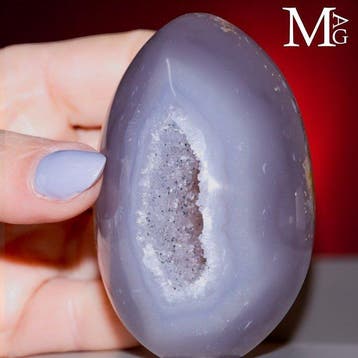 Lavendelblauw agaatgeode-ei Sprankelende Drusy Kwarts