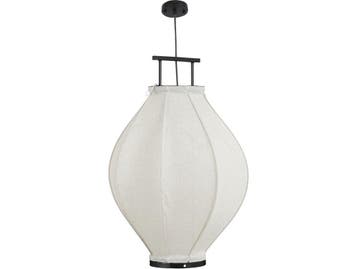 Mica Decorations Pego - Hanglamp - H73 x Ø54 cm - Linnen -, Verzenden, Nieuw