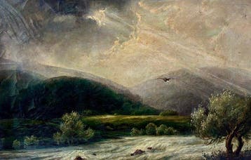 Robert Gleich (1859-1912) - Gebirge, Antiek en Kunst, Kunst | Schilderijen | Klassiek
