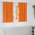 vidaXL Zwart-out Gordijnen met Ringen 2 pcs Feloranje 140 x, Verzenden, Nieuw