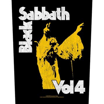 Black Sabbath - Vol 4 - Backpatch officiële merchandise, Ophalen of Verzenden, Nieuw, Kleding