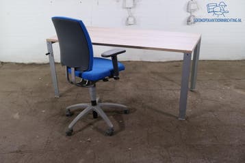 Ahrend bureau 160x80 robson eiken handmatig verstelbaar, Overige typen, Gebruikt, Verzenden, Ahrend
