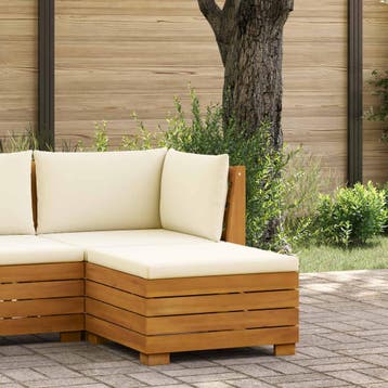 vidaXL Tuinvoetenbank Massief Acaciahout Bruin, Tuin en Terras, Verzenden, Nieuw