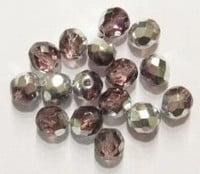 10 x Tsjechische facet kristal kraal  Amethist zilver 8 mm, Ophalen of Verzenden, Nieuw, Kraal