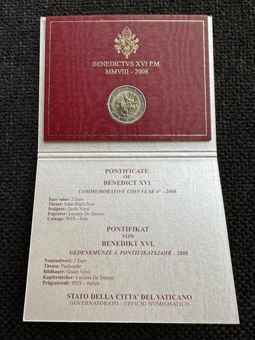 Vaticaan. 2 Euro 2008 San Paolo (Zonder minimumprijs)
