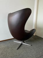 Fauteuil Fritz Hansen Egg - Gemaakt Van Leer - Nieuwstaat!, Verzenden, Zo goed als nieuw, Leer