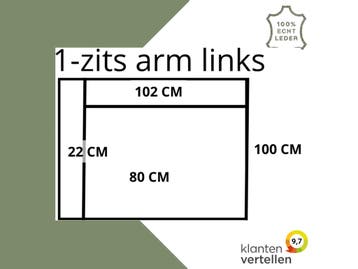 Leren elementenbank Flow- element 1 zits (80) arm links, Nieuw, Ophalen of Verzenden, Rechte bank, Modern