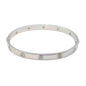 Cartier - Armband - Love - 18 karaat Witgoud - 10 Diamanten, Nieuw