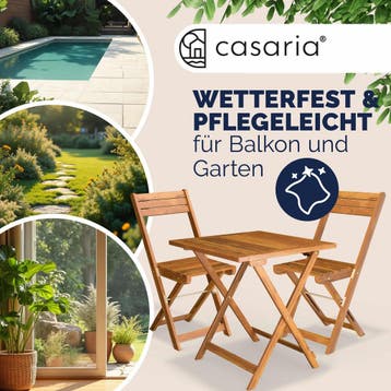 Tuinset 3-delig Acaciahout Inklapbaar (Tuinbanken-Tuinsets), Verzenden, Nieuw