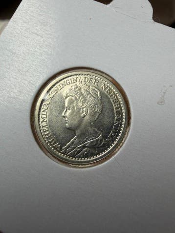Nederland. Wilhelmina. 25 Cents 1918 (Zonder minimumprijs)