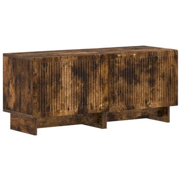 vidaXL Tv-meubel Gerookt eiken Bewerkt hout, Minder dan 50 cm, Verzenden, Nieuw, Minder dan 100 cm