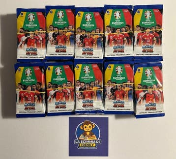 Topps - 10 Booster pack - Match Attax UEFA EURO 2024 Bustina, Nieuw