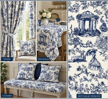 1640Prestigieuze en exclusieve Toile de Jouy-stof met