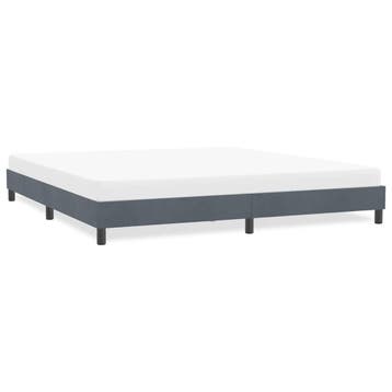 vidaXL Bedframe zonder matras 180x220 cm fluweel donkergrijs, Eenpersoons, Verzenden, Nieuw, Stof