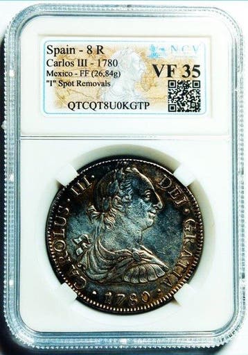 Spanje. Carlos III. 8 Reales 1780 Mexico FF