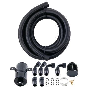 0.75L Aluminium Oil Catch Can met Luchtfilter + AN10 Hose..., Verzenden, Nieuw, Universele onderdelen