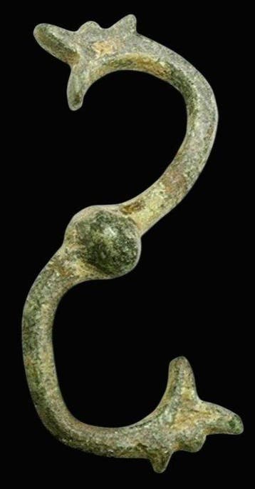 Viking periode -Brons-Talisman Viking met mythische