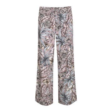 Cambio • wijde broek bloemen • 36, Kleding | Dames, Broeken en Pantalons, Cambio, Verzenden, Nieuw, Roze