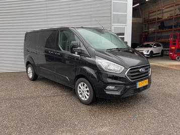 Ford Transit Custom 2.0 TDCI 130 pk L2 2.8t Trekverm./ Stoel, Stof, Gebruikt, Euro 6, Zwart