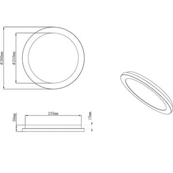 LED Plafondlamp - Badkamerlamp - Trion Camy - Opbouw Rond, Ophalen of Verzenden, Nieuw, Kunststof, Overige fittingen