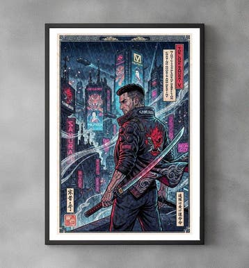 Sato Hageshi - Cyber Ronin - Cyberpunk 2077 - Signed and, Nieuw