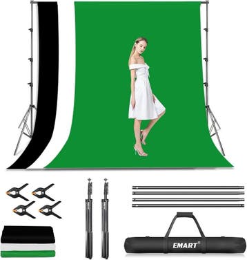 Green Screen Kit 2.6x3m | 3 Katoenen Doeken | Laatste Stuk!, Ophalen of Verzenden, Nieuw, Complete fotostudio