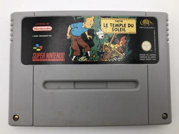 Tintin: Le Temple du Soleil - Super Nintendo SNES, Ophalen of Verzenden, Zo goed als nieuw